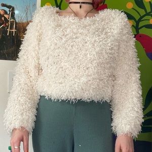Fluffy Cropped Sweater from Forever 21